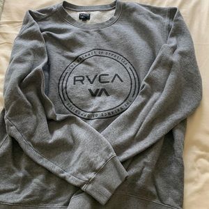 Mens Gray RVCA crew neck sweatshirt - size L